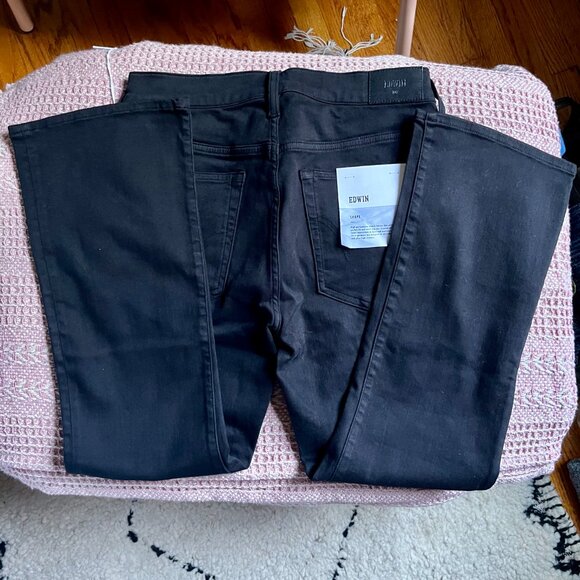 NWT Edwin Cassia mini boot black jeans, size 28 - Picture 3 of 6